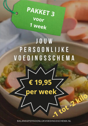 Pakket 3 voor 1 week